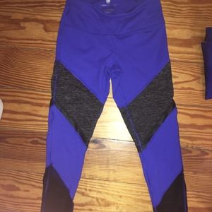 blue and black leggings